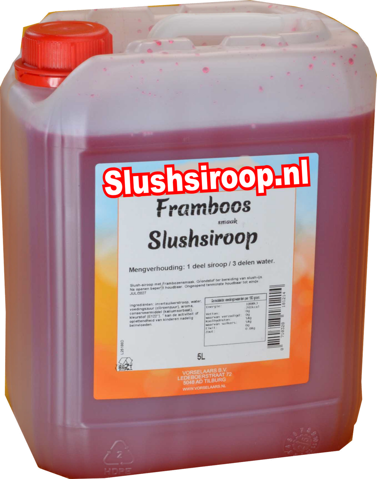 Frambozen slush siroop - slushsiroop.nl