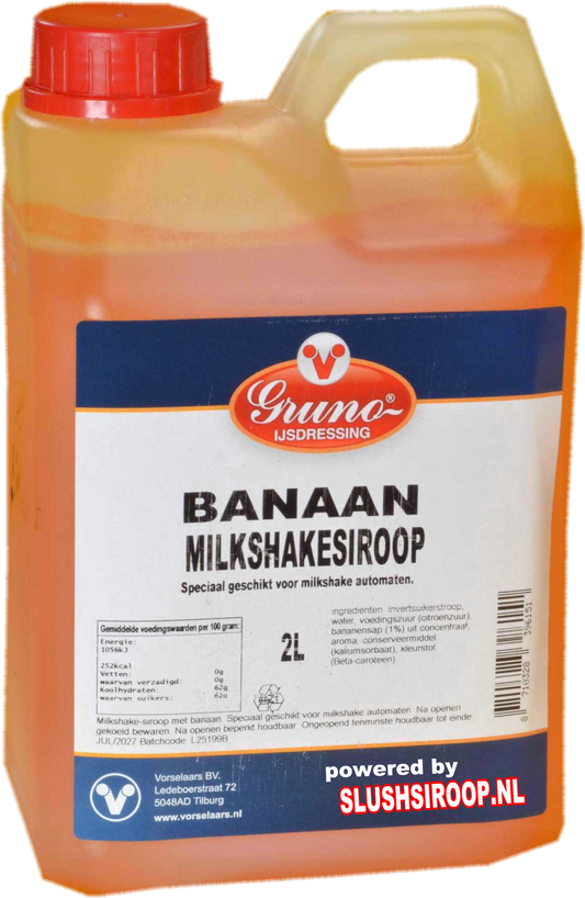 MilaNNE milkshake siroop banaan slushsiroop.nl tankje