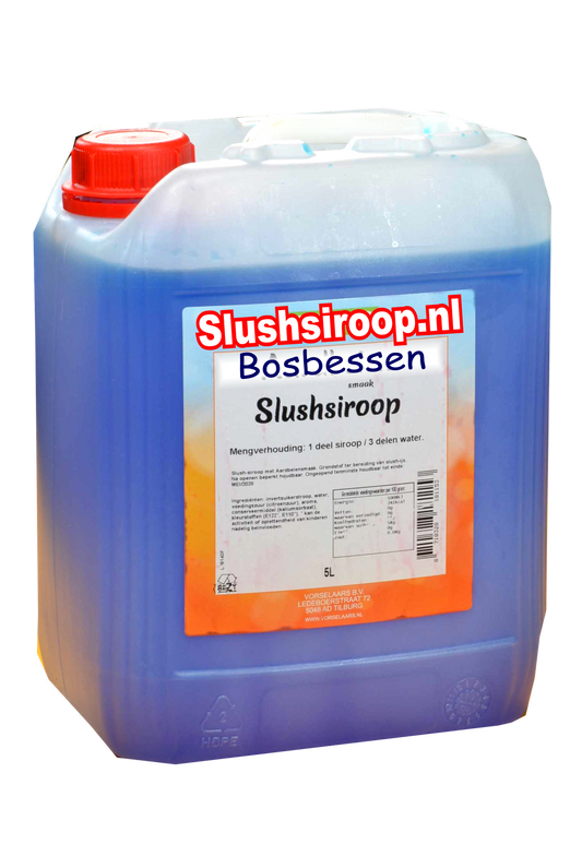 Slush Sirup HEIDELBEERE Geschmack - Tank mit 5 ltr - Vorselaars - Slushsiroop.nl - Ein eiskalter Genuss für Jung und Alt.